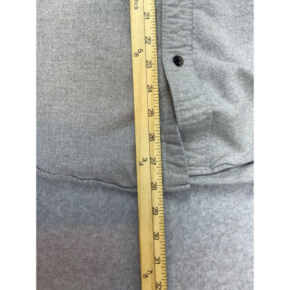 J Crew Shirt Men's L Gray Long Sleeve Button Down Elbow Pads Canvas Casual - Picture 8 of 10